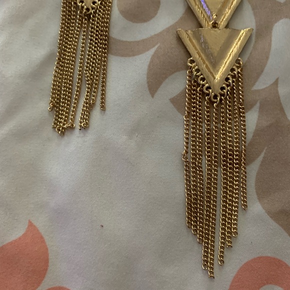 Triangle Dangle Earrings - Picture 3 of 4